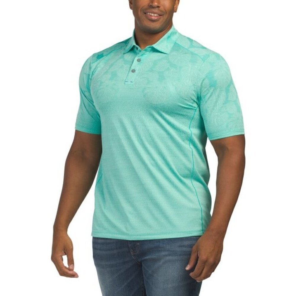 Tommy Bahama Mens Green Palm Coast Short Sleeve Polo Shirt Sz 2XL Big New